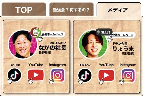 メディアコンテンツをまとめたLINEリッチメニュー